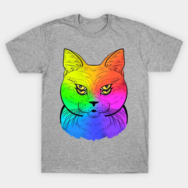 The Color Spectrum Cat T-Shirt by missmann